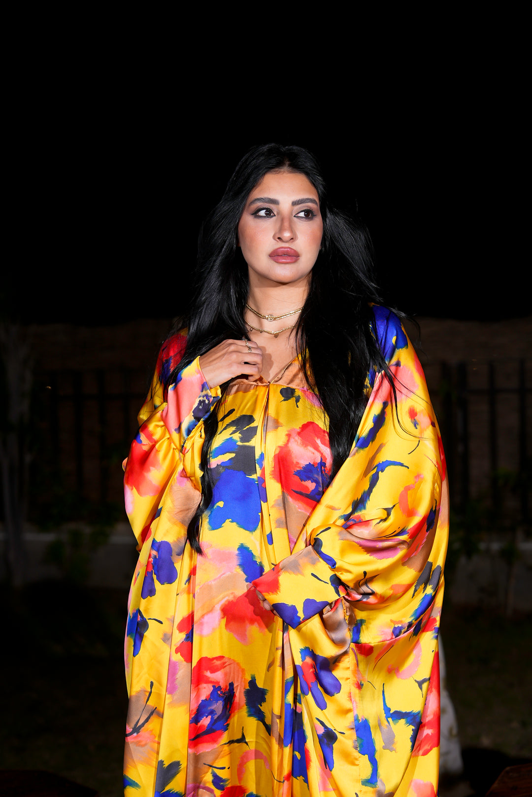 Satin kaftan