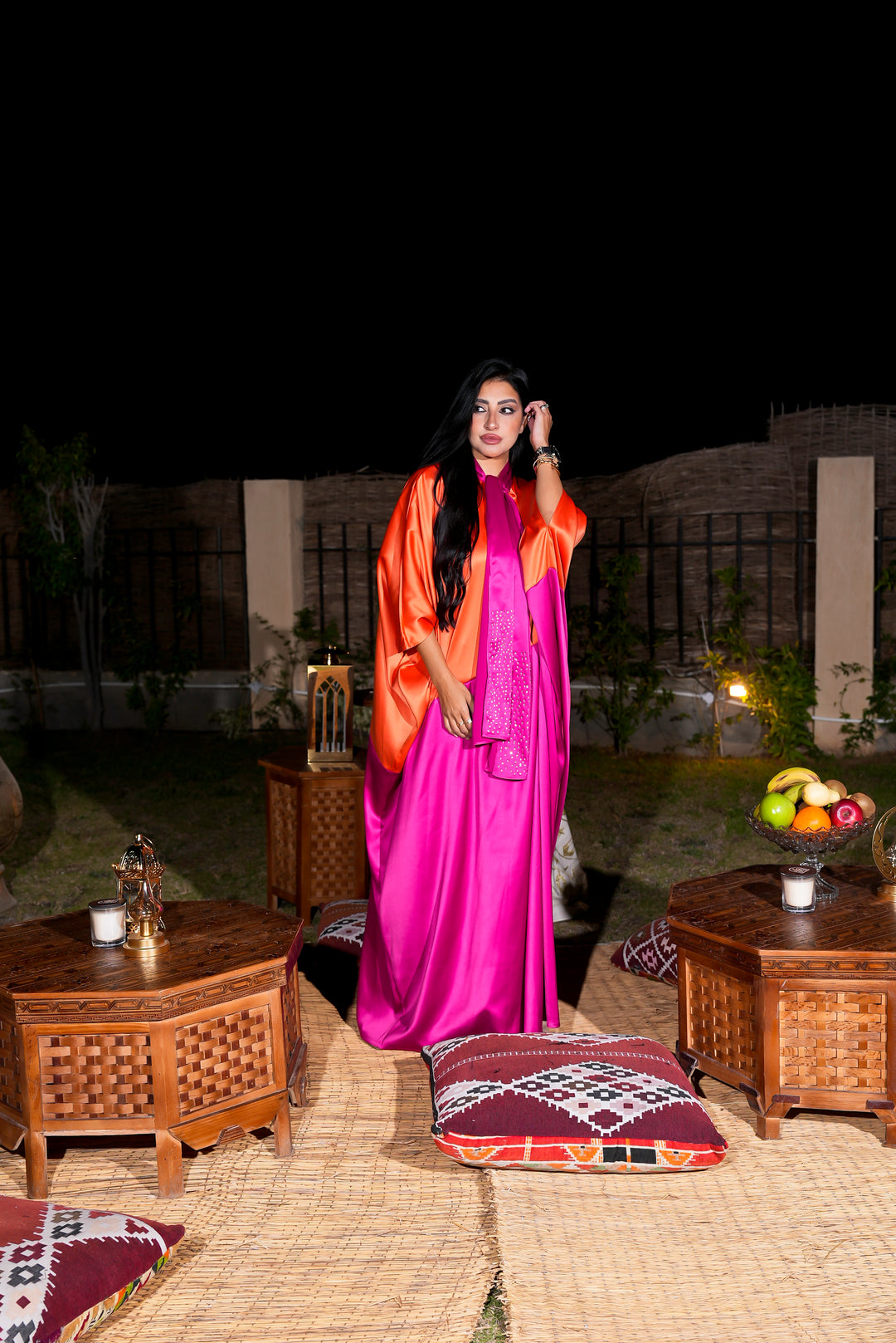 Orange pinkish kaftan